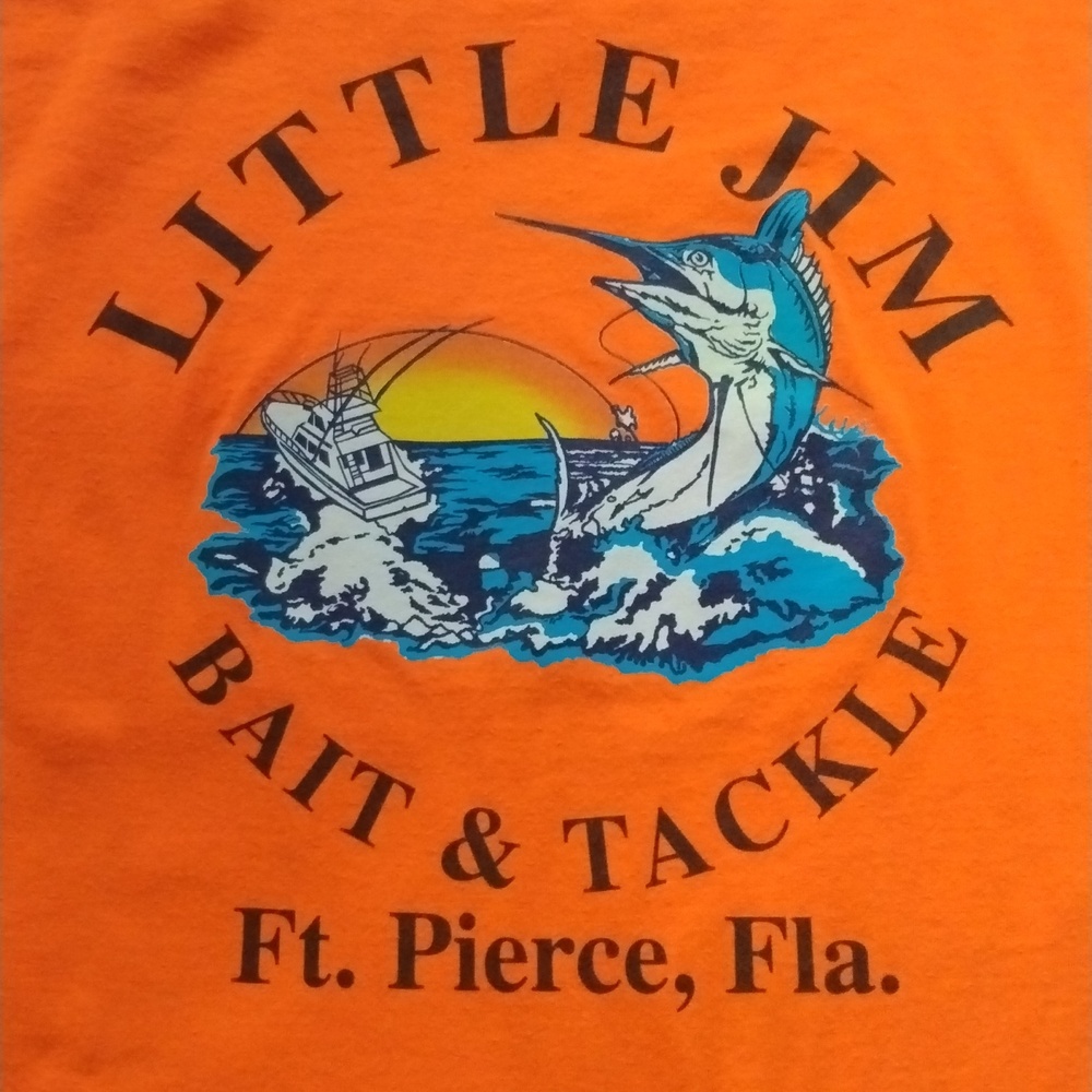 Fort Pierce FLA Little Jim's bait & tackle T-shirt size XL from Fort Pierce FL